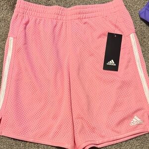 adidas Kids Pink Mesh Shorts